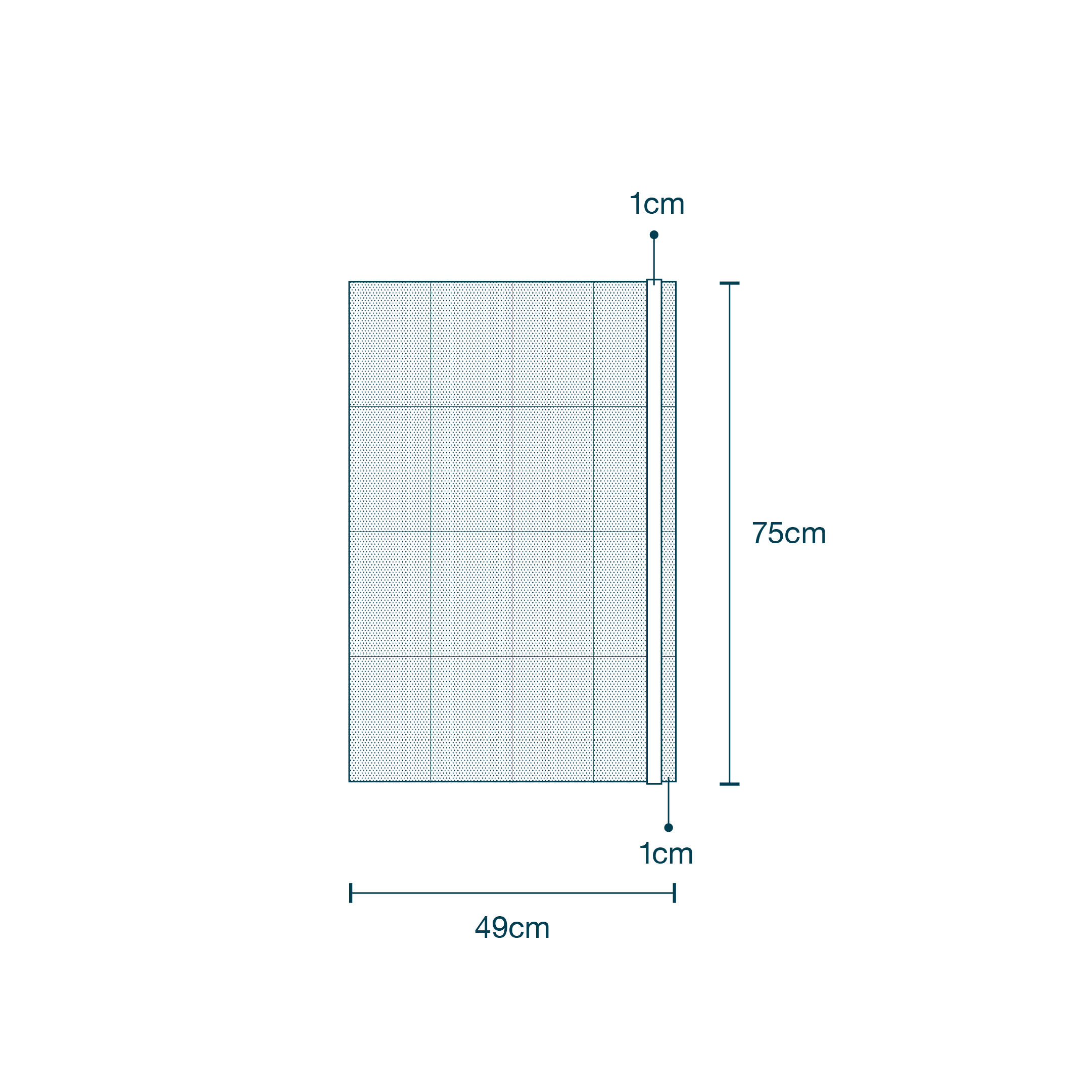 Surgical Drape SMS with Adhesive (49 x 75cm) diagram