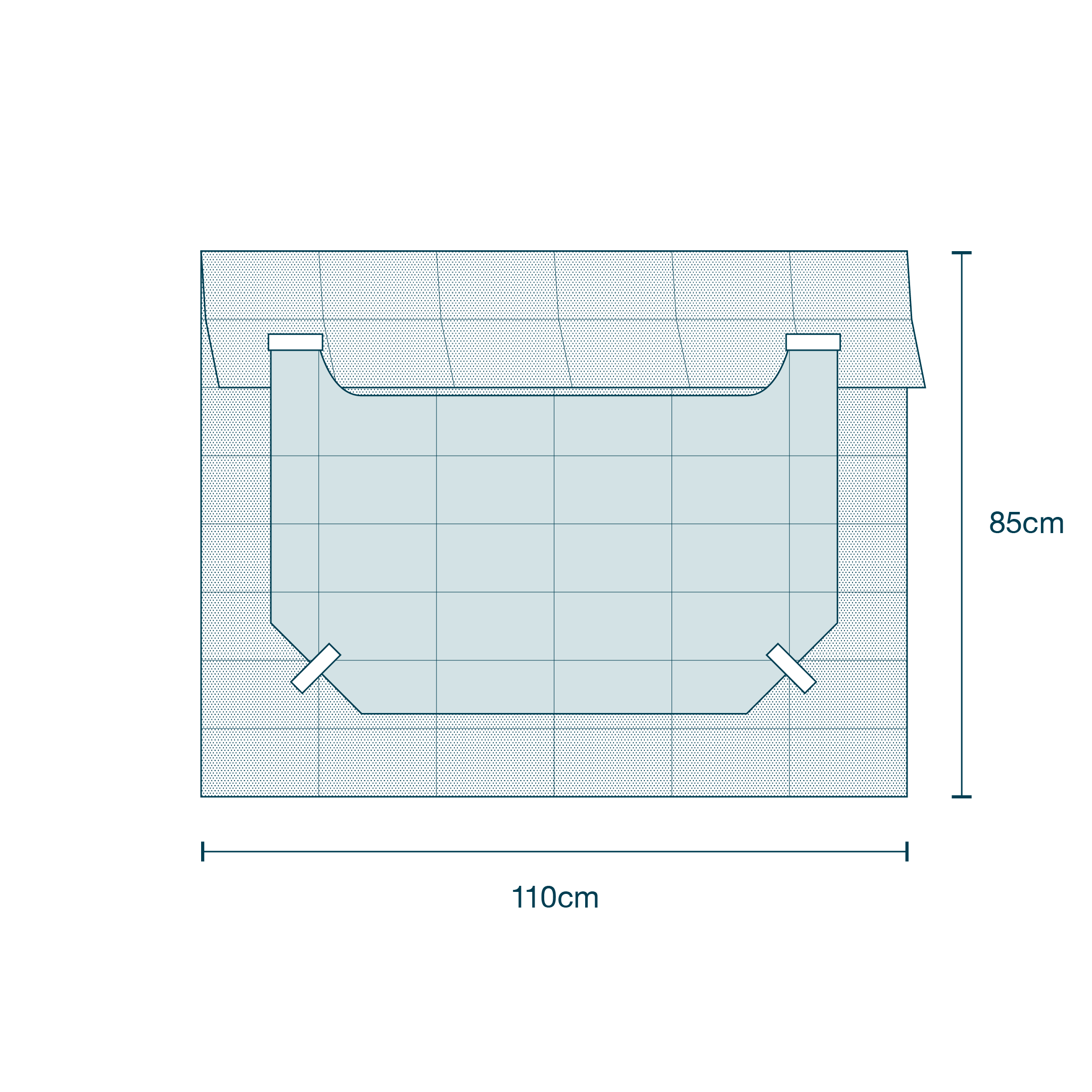Surgical Drape SMS with Adhesive (110 x 85cm) & Bib Drape diagram